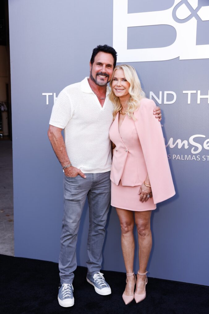 Don Diamont and Katherine Kelly Lang at 'The Bold and The Beautiful' first day of taping at Sunset Las Palmas Studios