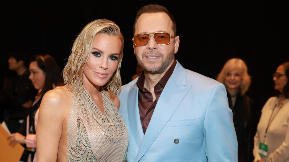 Jenny McCarthy and Donnie Wahlberg attend the 2025 iHeartRadio Music Awards at Dolby Theatre in Los Angeles, California on March 17, 2025. Broadcasted live on FOX.