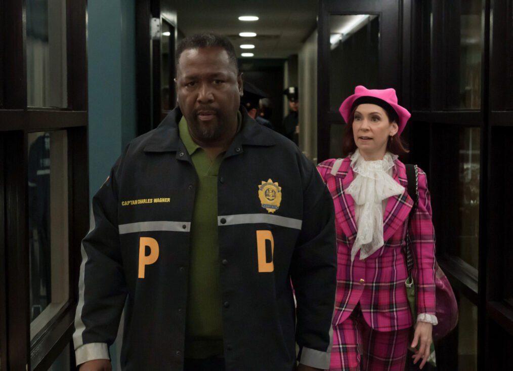 Wendell Pierce as Captain Wagner and Carrie Preston as Elsbeth Tascioni in 'Elsbeth' Season 3 Episode 1