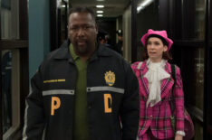 Wendell Pierce as Captain Wagner and Carrie Preston as Elsbeth Tascioni in 'Elsbeth' Season 3 Episode 1