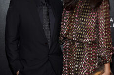 Actor Bruce Willis (L) and Emma Heming attend 'Battle Of Versailles' New York Premiere at Paris Theater on March 3, 2016 in New York City.