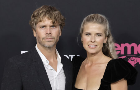 Eric Christian Olsen and Sarah Wright attend the Environmental Media Association Awards Gala on October 08, 2022 in Los Angeles, California.