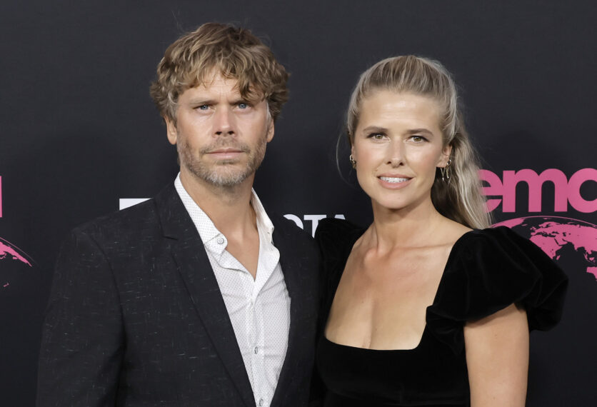 Eric Christian Olsen and Sarah Wright attend the Environmental Media Association Awards Gala on October 08, 2022 in Los Angeles, California.
