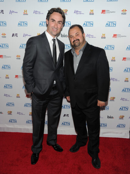 Actors Mike Wolfe and Frank Fritz attend the 2010 A&E Upfront
