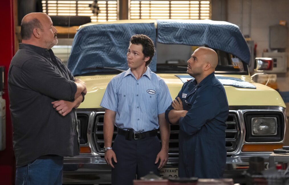Will Sasso, Montana Jordan, and Jessie Prez in 'Georgie & Mandy's First Marriage' Season 2