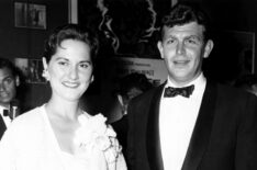 Andy Griffith, right, and his first wife, Barbara Griffith, at the New York premiere of A FACE IN THE CROWD, 1957
