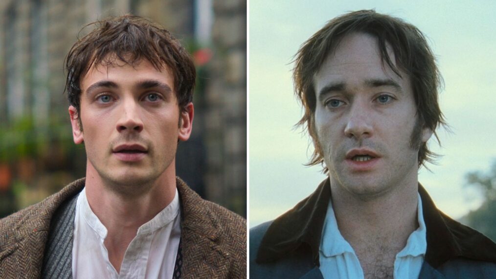 Guy Remmers as Theo on 'The Buccaneers'; Matthew Macfadyen as Mr. Darcy in 'Pride and Prejudice'