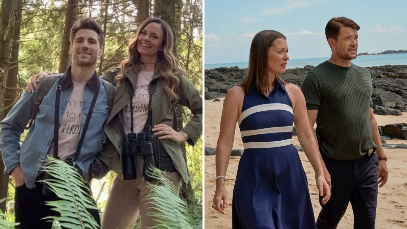 Andrew Walker and Rachel Boston, Elizabeth Henstridge and Charlie Weber in 'Mystery Island: House Rules'