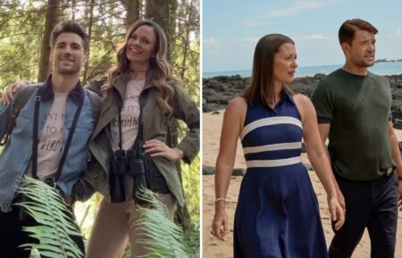 Andrew Walker and Rachel Boston, Elizabeth Henstridge and Charlie Weber in 'Mystery Island: House Rules'