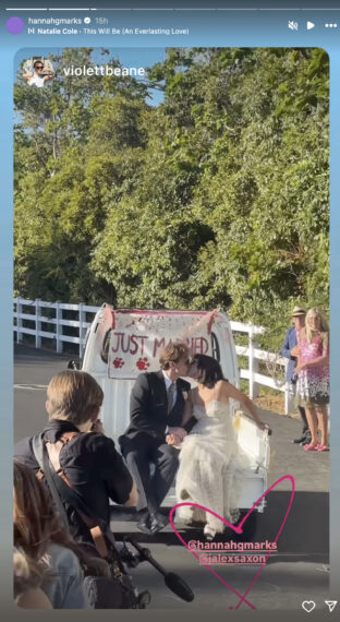 Hannah Marks and Alex Saxon's wedding