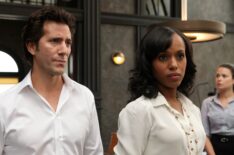 Henry Ian Cusick, Kerry Washington as Stephen and Olivia on 'Scandal'