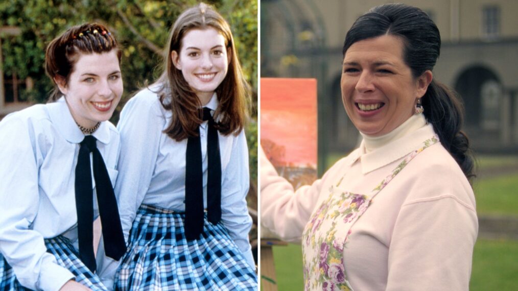 Heather Matarazzo with Anne Hathaway in 'The Princess Diaries' and in 'Wednesday' 