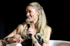 Heather Rae El Moussa speaks onstage during HGTV's 'The Flip Off' For Your Consideration Emmy Event at Pacific Design Center