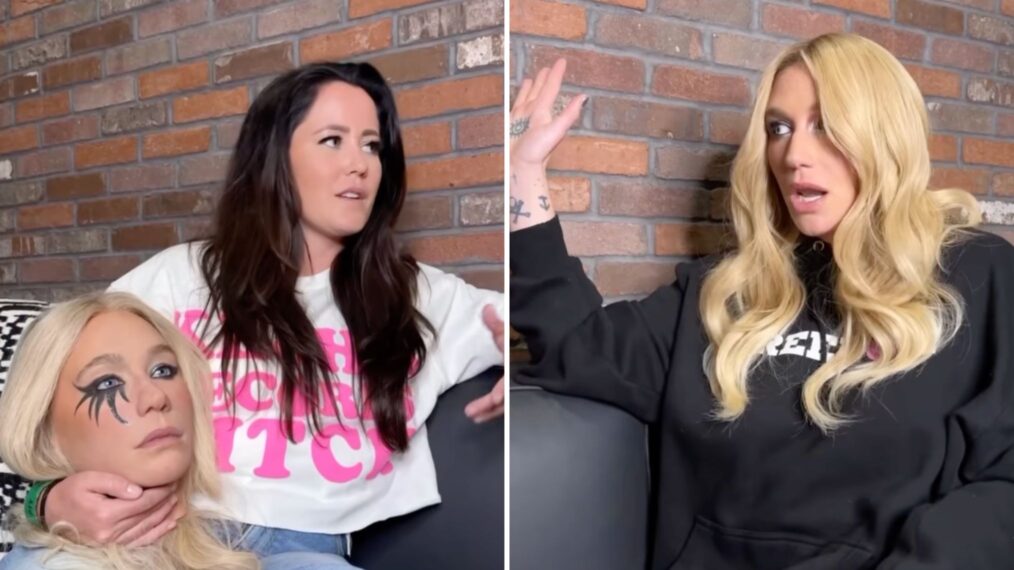 Jenelle Evans and Kesha recreating Teen Mom 2 scene