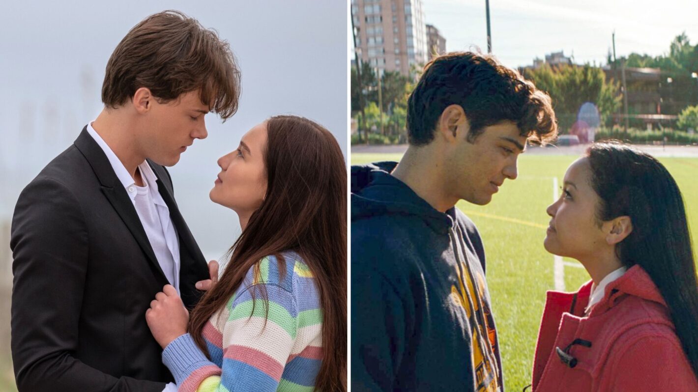 Christopher Briney and Lola Tung in 'The Summer I Turned Pretty'; Noan Centineo and Lana Condor in 'To All The Boys I've Loved Before'