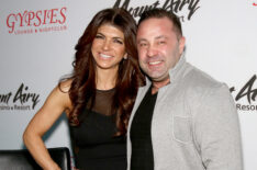 Teresa Giudice, (L) star of The Real Houswives of New Jersey, and Joe Giudice appears at Mount Airy Resort Casino for a book signing and meet and greet