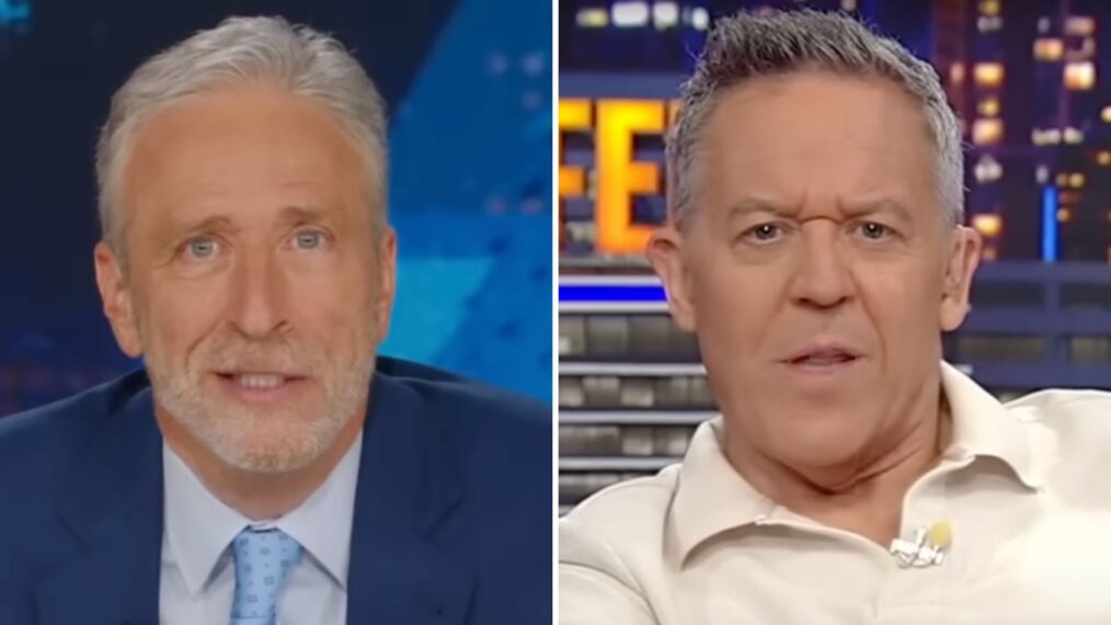 Jon Stewart and Greg Gutfeld