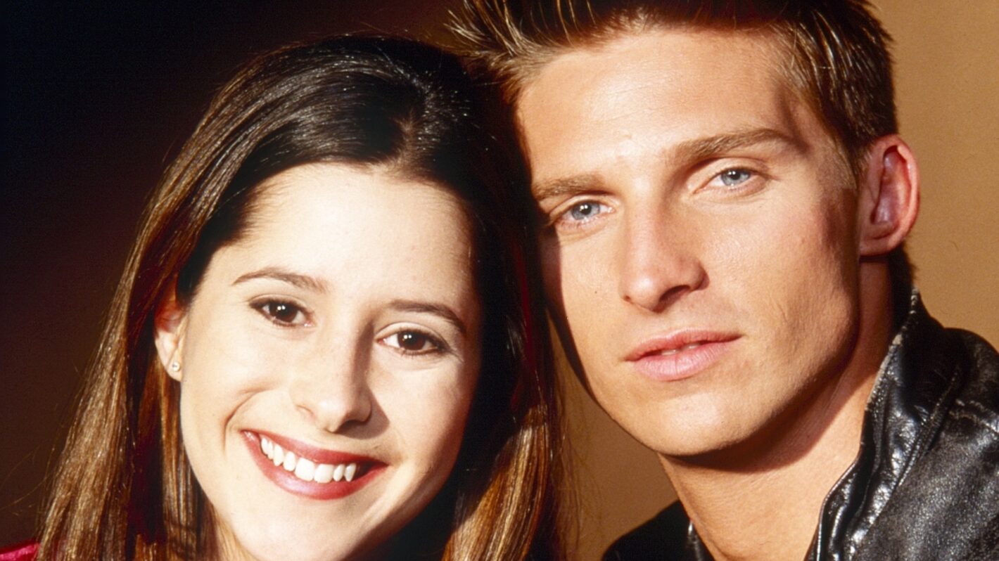Kimberly McCullough, Steve Burton as Robin and Jason on 'General Hospital'
