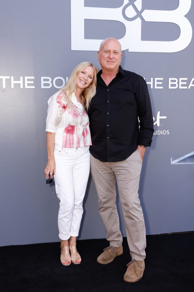Lauralee Bell and Lou Trabbie at 'The Bold and The Beautiful' first day of taping at Sunset Las Palmas Studios