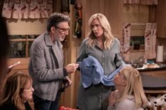 Chuck Lorre and Leanne Morgan behind the scenes of 'Leanne' Season 1