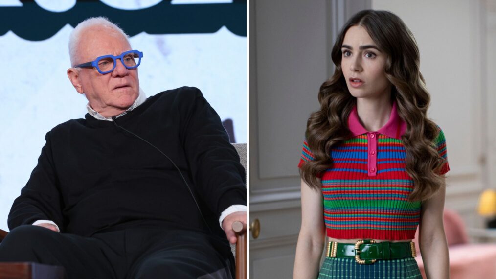 Malcolm McDowell, Lily Collins as Emily Cooper in 'Emily in Paris'