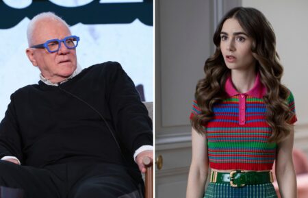 Malcolm McDowell, Lily Collins as Emily Cooper in 'Emily in Paris'