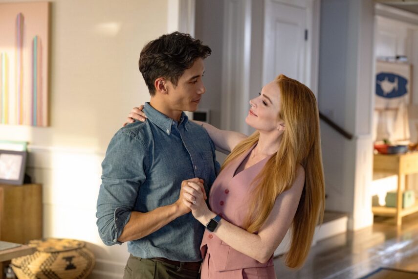 Manny Jacinto, Lindsay Lohan in 'Freakier Friday'