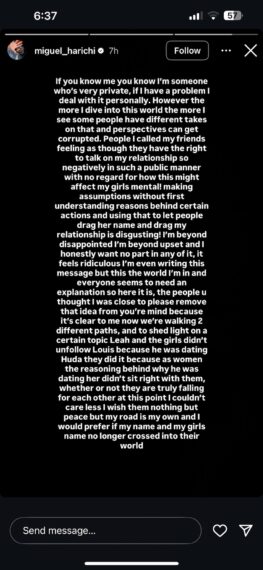 Miguel Harichi on Louis Russell on Instagram