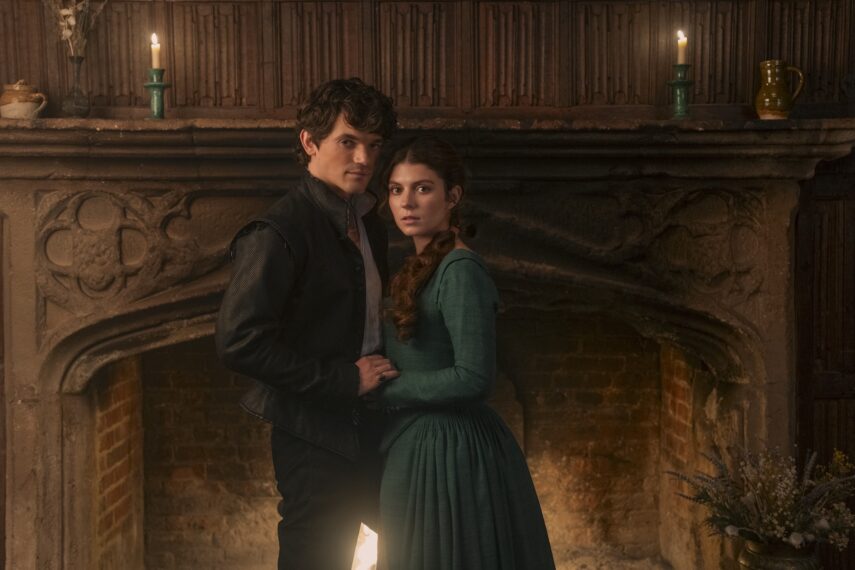 Edward Bluemel (Lord Guildford Dudley), Emily Bader (Lady Jane Grey) in My Lady Jane
