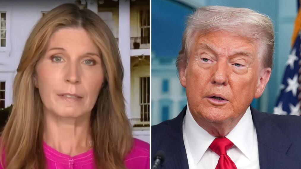 Nicolle Wallace and Donald Trump