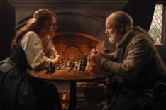 Harriet Slater and Peter Mullan in 'Outlander: Blood of My Blood' Season 1