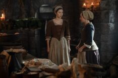 Hermione Corfield and Sara Vickers in 'Outlander: Blood of My Blood' Season 1