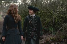 Harriet Slater and Jhon Lumsden in 'Outlander: Blood of My Blood' Season 1