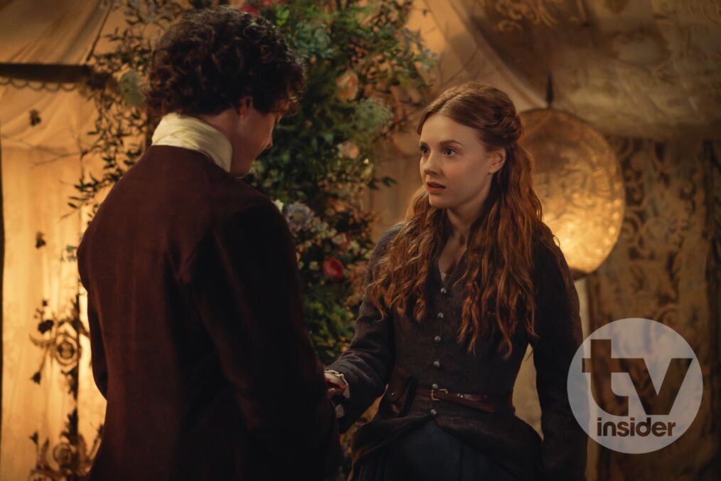 Jhon Lumsden and Harriet Slater in 'Outlander: Blood of My Blood'