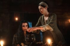 Katharine O'Donnelly and Hermione Corfield as Maisri and Julia in 'Outlander: Blood of My Blood'