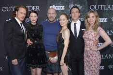 Actors Sam Heughan, Caitriona Balfe, Graham McTavish, Lotte Verbeek, Tobias Menzies and Nell Hudson attend the Starz Series 'Outlander' Premiere - Comic-Con International 2014 at Spreckels Theatre on July 25, 2014 in San Diego, California.