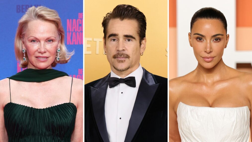 Pamela Anderson, Colin Farrell, and Kim Kardashian