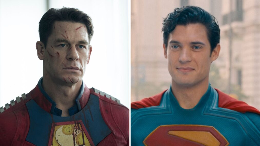 John Cena in 'Peacemaker' and David Corenswet in 'Superman'