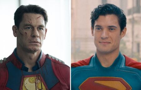 John Cena in 'Peacemaker' and David Corenswet in 'Superman'