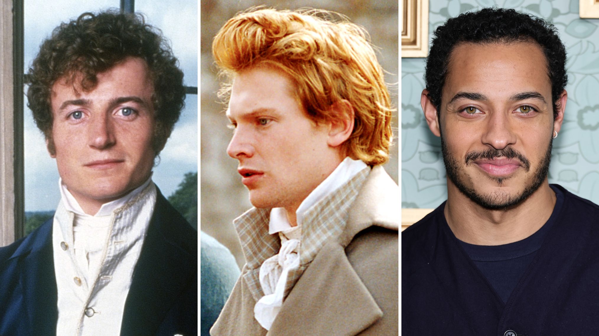 Crispin Bonham Carter as Charles Bingley in 'Pride and Prejudice (1995)'; Simon Woods as Charles Bingley in 'Pride and Prejudice (2005)'; Daryl McCormack as Charles Bingley in Netflix's 'Pride and Prejudice'