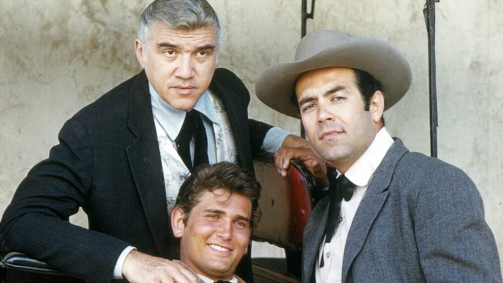 BONANZA, from left: Lorne Greene, Michael Landon, Pernell Roberts, 1960, 1959-1973