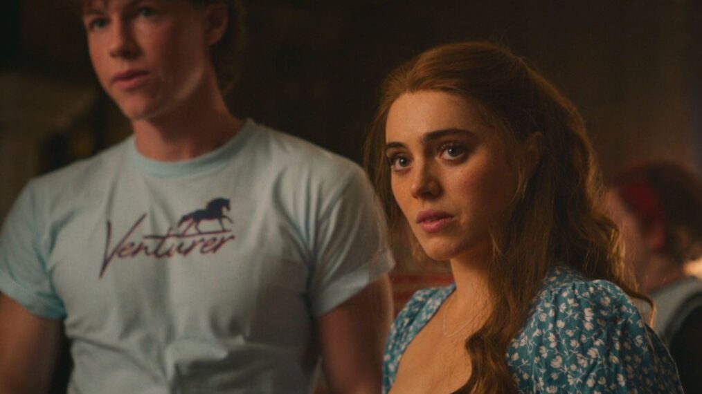 Milo Callaghan and Bella Maclean as Seb and Taggie in 'Rivals' Season 1