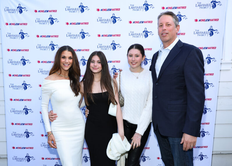 Samantha Harris and Michael Hess attend Los Angeles End Jew Hatred/ The Lawfare Project Fundraiser