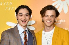 Sean Kaufman, Christopher Briney attend the New York City premiere of the Prime Video series 'The Summer I Turned Pretty' on June 14, 2022 in New York City.