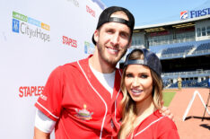 Shawn Booth (L) and Kaitlyn Bristowe (R) from NBC's The Bachlorette arrive at the 27th Annual City of Hope Celebrity Softball Game