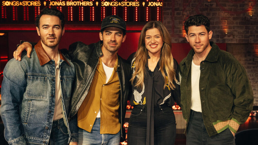 Kevin Jonas, Joe Jonas, Kelly Clarkson, Nick Jonas on 'Songs & Stories With Kelly Clarkson' on NBC