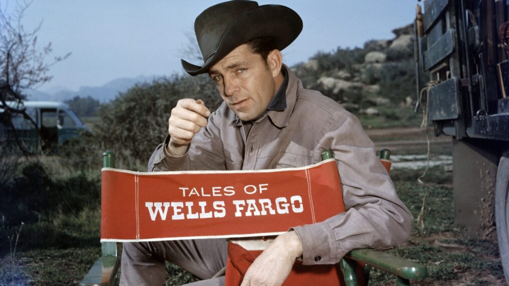 TALES OF WELLS FARGO, Dale Robertson, on-set, 1957-62