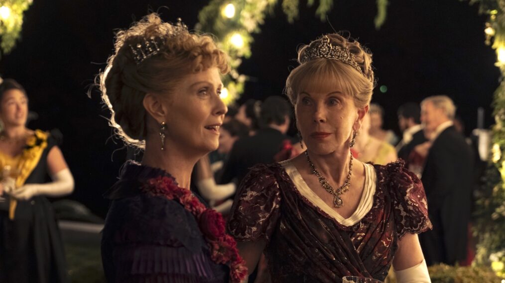 Cynthia Nixon as Ada Forte, Christine Baranski as Agnes Van Rhijn in 'The Gilded Age' Season 3 finale