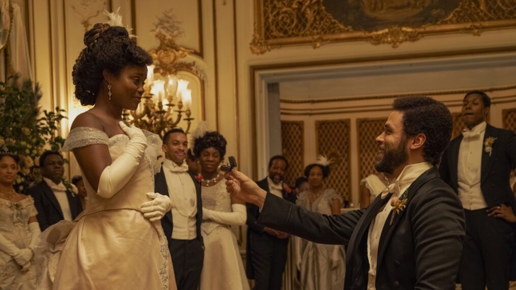 Denée Benton as Peggy Scott, Jordan Donica as William Kirkland in 'The Gilded Age' Season 3 finale
