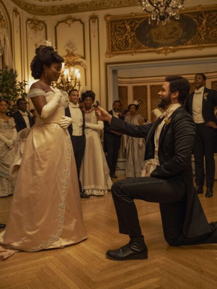 Denée Benton as Peggy Scott, Jordan Donica as William Kirkland in 'The Gilded Age' Season 3 finale